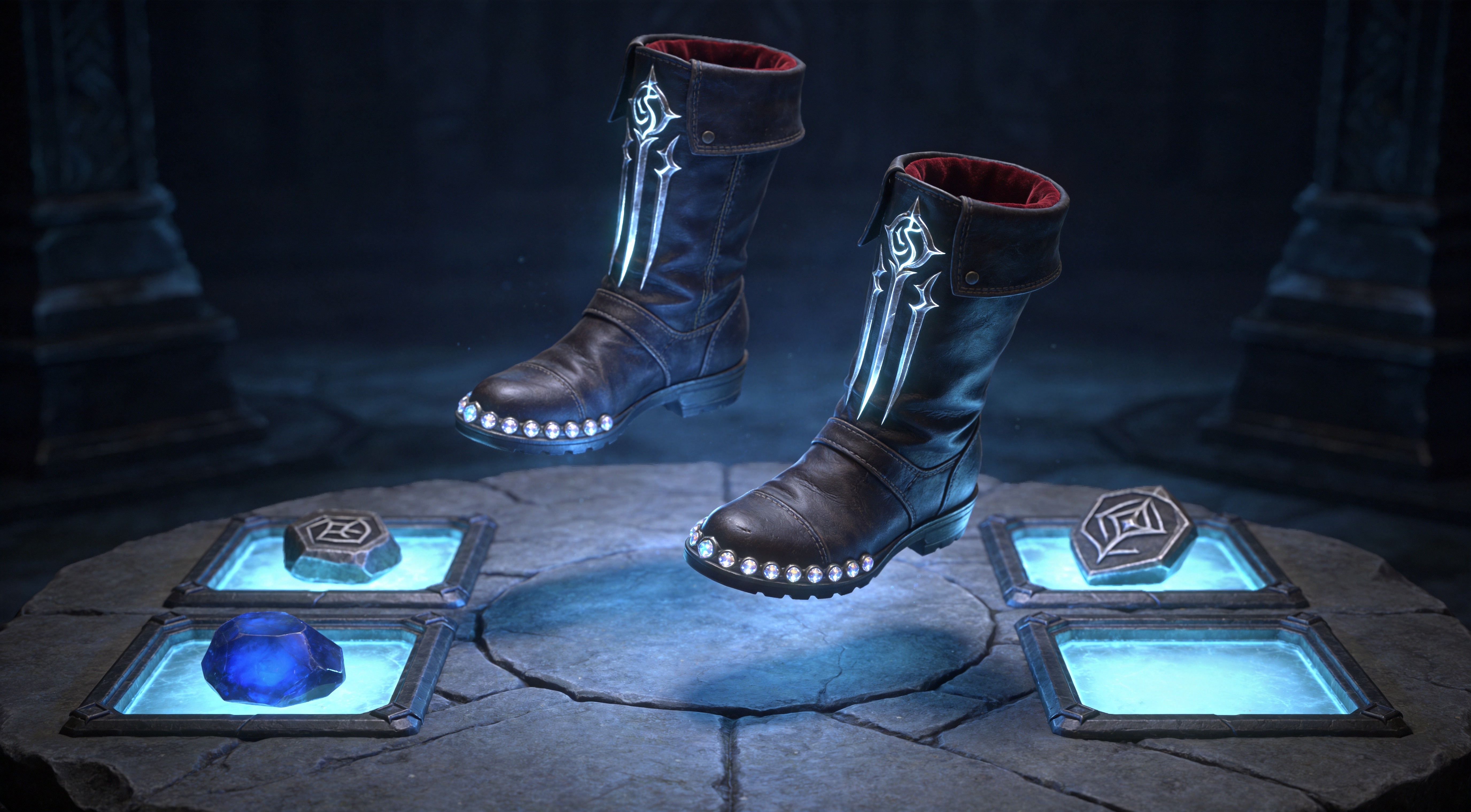 Boots as the movement speed hub — MS prefix, rune-forged implicit, rune and augment slots