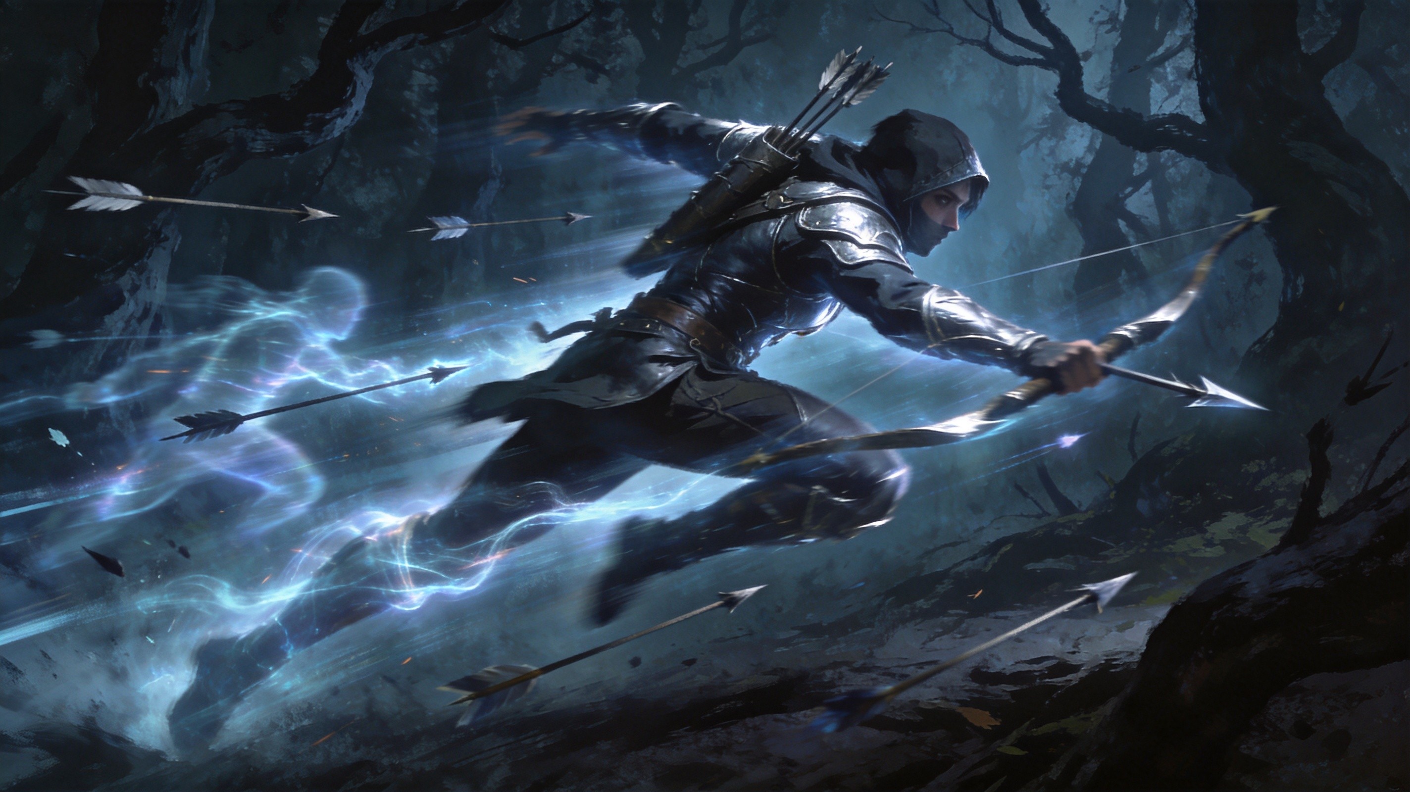 An ironclad sentinel standing unmoved before a wall of fire and stone, molten slag cascading off its rune-carved plate