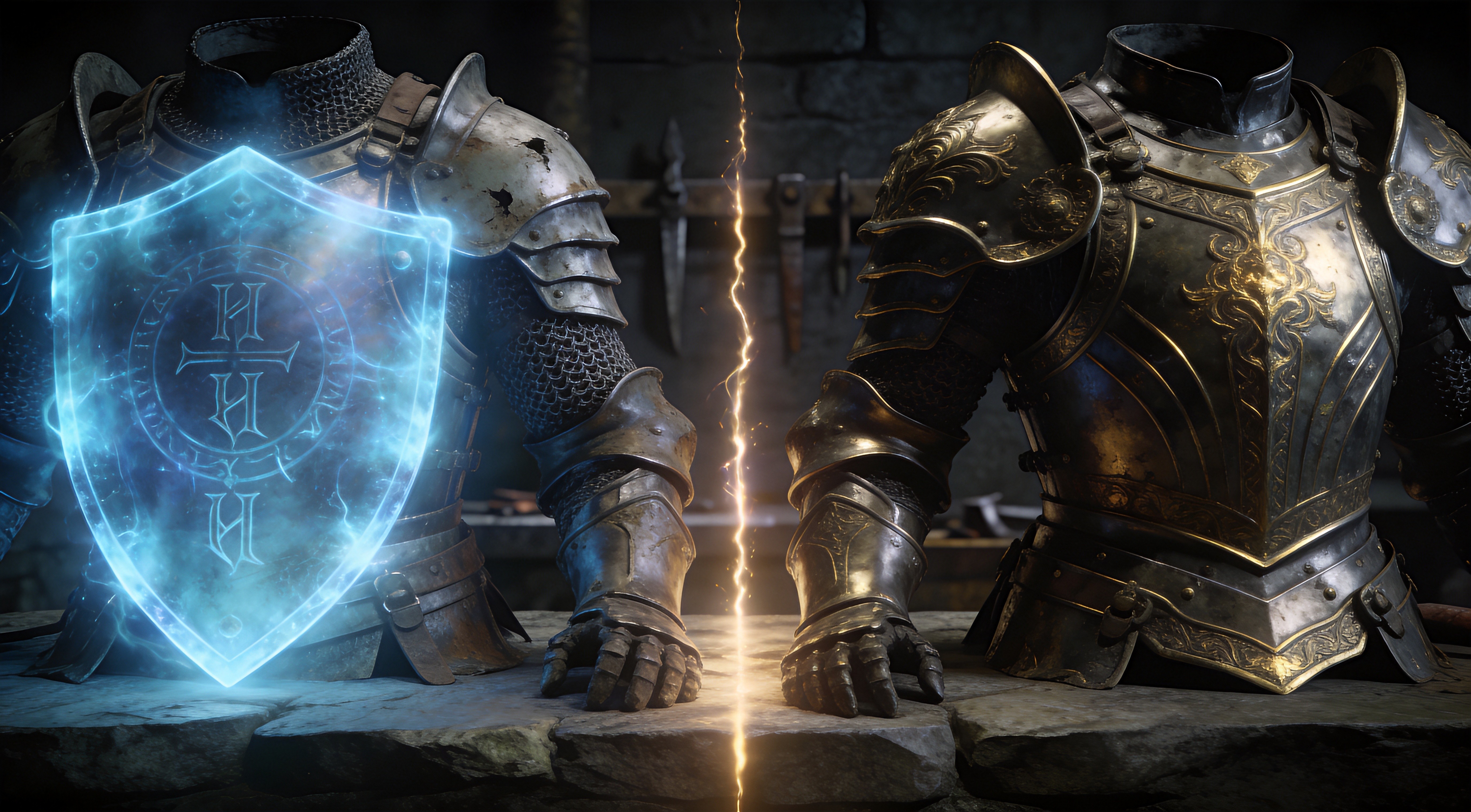 ilvl 55 threshold comparison — sub-55 armour gains Ward free, 55+ trades base defence