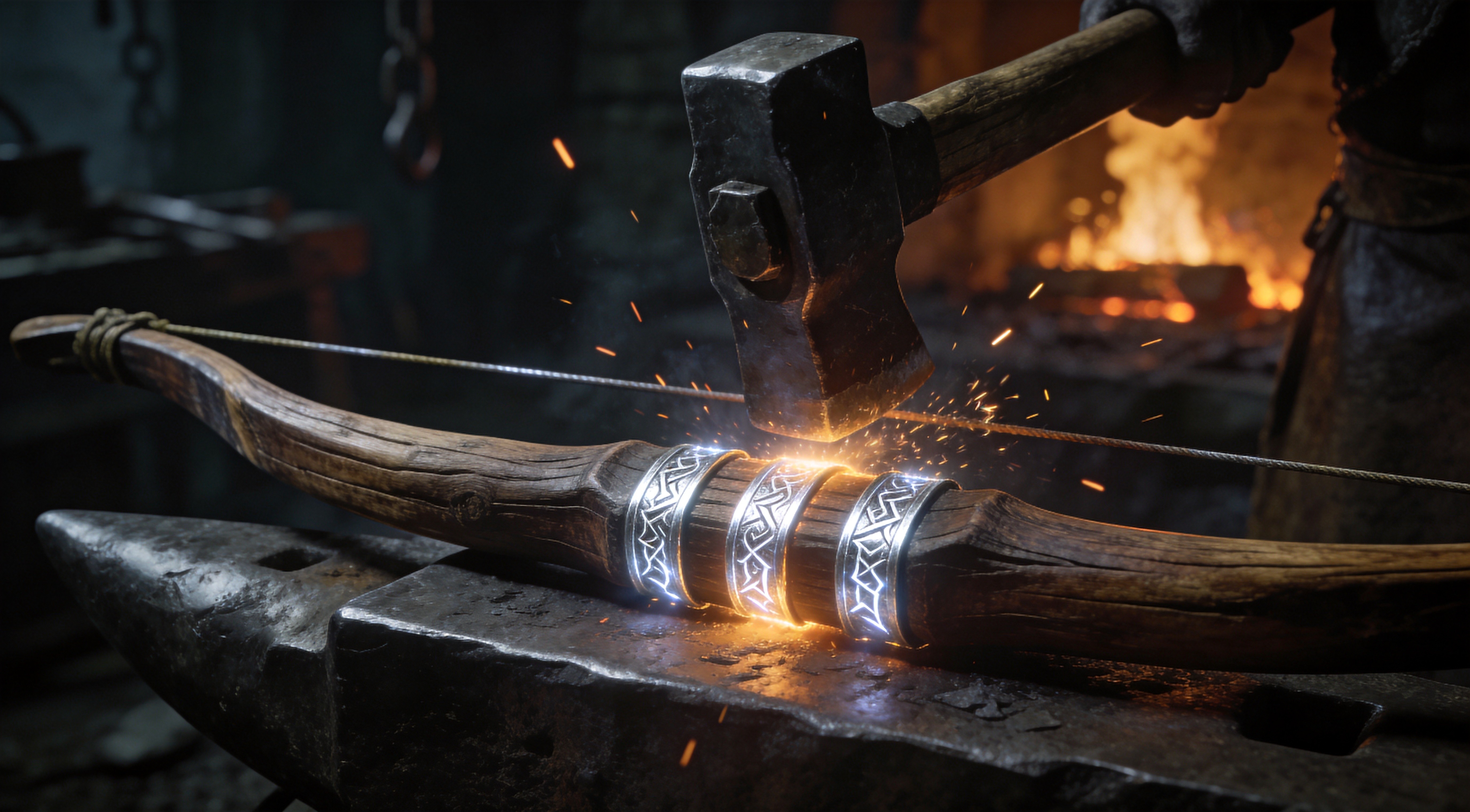 Ironbound Warden Bow being runeforged — base-type upgrade example